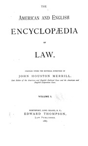 The American And English Encyclopedia Of Law