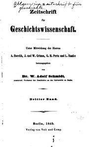 Allgemeine Zeitschrift für Geschichte