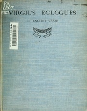 The Eclogues Of Virgil In English Verse