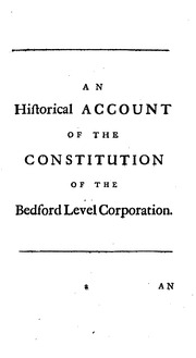 A Collection Of Laws Which Form The Constitution Of The Bedford Level Corporation
