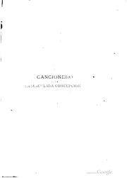 Cancionero de la inmaculada concepción de la Santísima Virgen María, Madre de Dios y Señora Nuestra