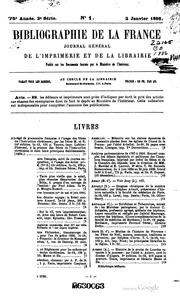 Bibliographie De La France;