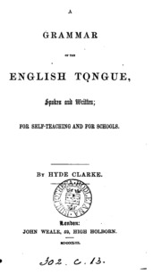 A Grammar Of The English Tongue