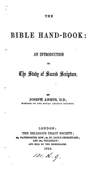 The Bible Hand-book; An Introduction To The Study Of Sacred Scripture