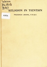 Religion In Tientsin