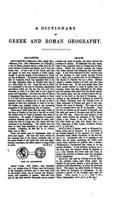 Dictionary Of Greek And Roman Geography