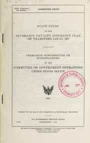 Staff Study Of The Severance Pay-life Insurance Plan Of Teamsters Local 295