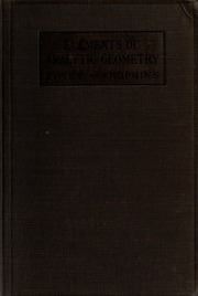 Elements Of Analytic Geometry