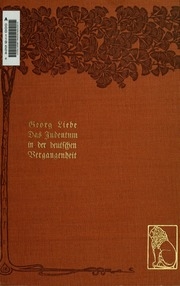 Das Judentum In Der Deutschen Vergangenheit;