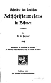 Geschichte des deutschen zeitschriftenwesens in Böhmen