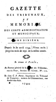 Gazette des nouveaux tribunaux