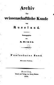 Archiv für wissenschaftliche kunde von Russland
