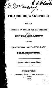 El Vicario de Wakefield: Novela