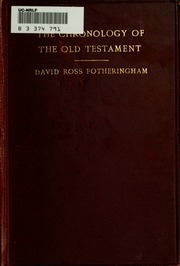 The Chronology Of The Old Testament