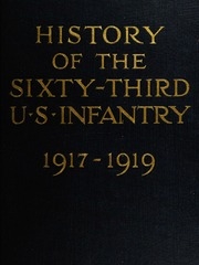 تاريخ المشاة الأمريكية الثالثة والستين ، 1917-1919
