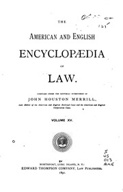 The American and English encyclopædia of law ..