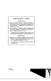 Catalogue Of The Dante Collection Presented By Willard Fiske