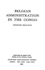 Belgian Administration In The Congo