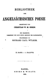 Bibliothek der angelsächsischen Poesie