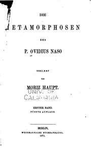 Die Metamorphosen Des P. Ovidius Naso Erkaert