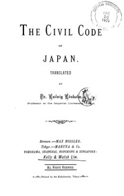 The Civil Code Of Japan