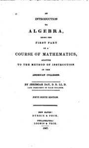 An Introduction To Algebra: Being The First Part Of A Course Of Mathematics