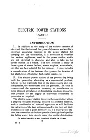 Electric Power Stations, Electric Railway Systems, Line And Track, Line Calculations, Motors And Controllers, Electric-car Equipment, Multiple-unit Systems