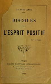 Discours Sur L'esprit Positif