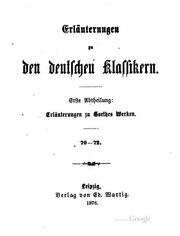 Erläuterungen zu den deutschen klassikern