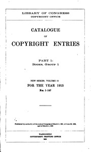 Catalog Of Copyright Entries. Part 1, Group 1: Books