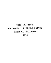 The British National Biblography 1955 Annual Volume.