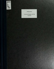 Advanced Studies For The Clarinet