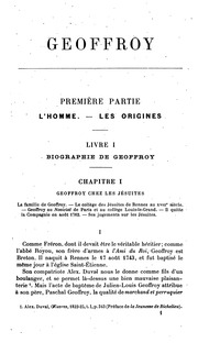 Geoffroy, Et La Critique Dramatique Sous Le Consulat Et L'empire (1800-1814)