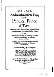 Pericles ... The Second Quarto, 1609 ..
