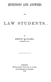 Questions And Answers For Law Students
