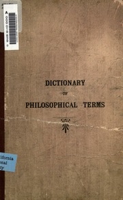 A Dictionary Of Philosophical Terms : Chiefly From The Japanese