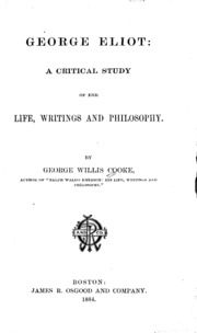 جورج إليوت: دراسة نقدية لحياتها وكتاباتها وفلسفتها