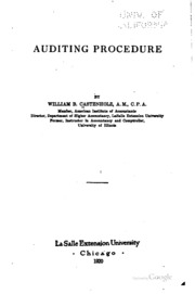 Auditing Procedure
