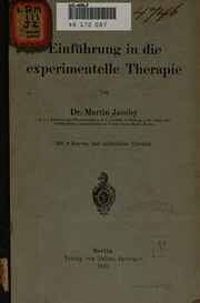 Einführung in die experimentelle Therapie