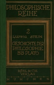 Geschichte Der Philosophie Bis Platon