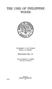 The Uses Of Philippine Woods