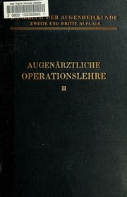 Augenèarztliche Operationslehre :