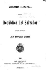 Geografia elemental de la República del Salvador