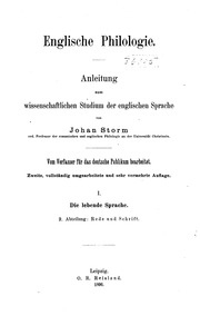 Englische Philologie : Anleitung Zum Wissenschaftlichen Studium Der Englischen Sprache