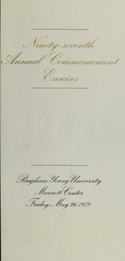 Commencement Exercise Programs, 1972-