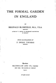 The Formal Garden In England