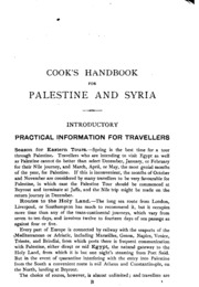 Cook's Handbook For Palestine And Syria