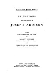 Selections From The Writings Of Joseph Addison;