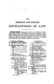 The American And English Encyclopedia Of Law