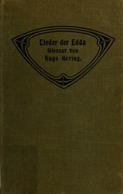 Glossar Zu Den Liedern Der Edda (saemundar Edda)